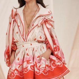 ZIMMERMANN High Tide silk minidress AU size1